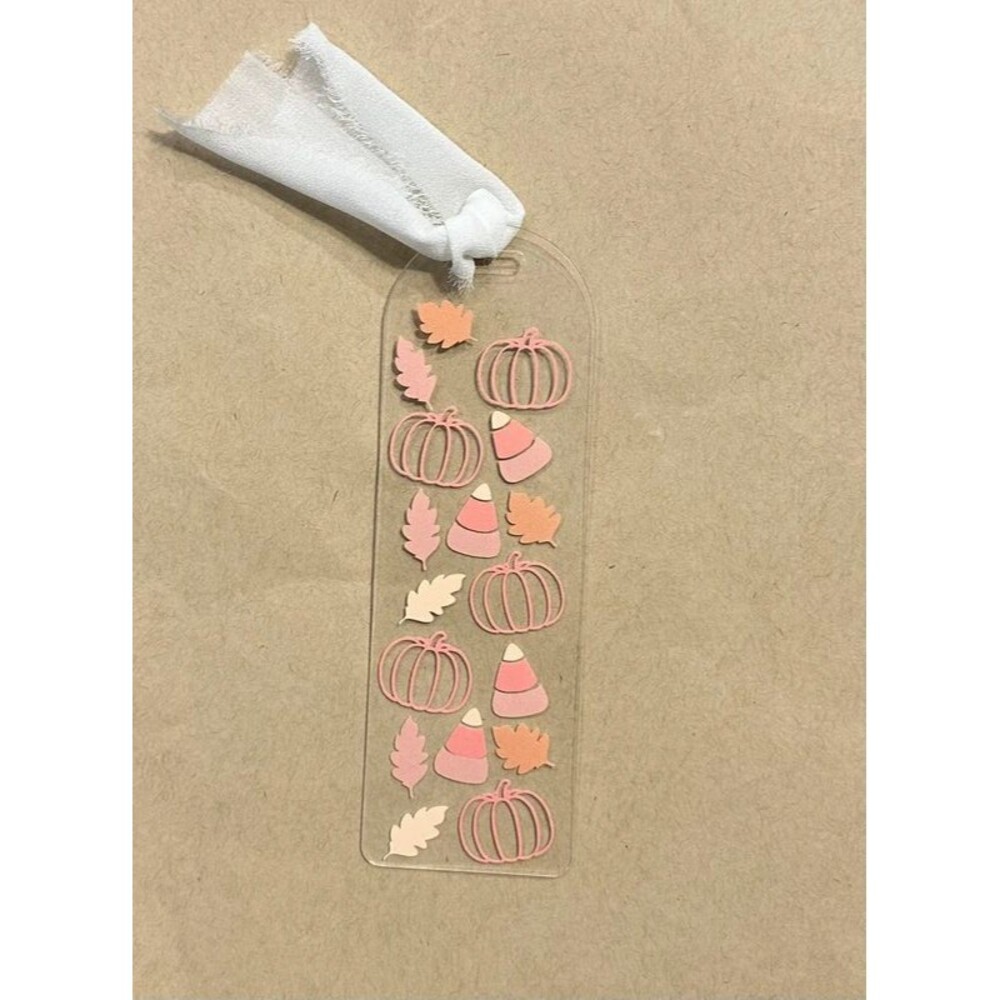 Pink and Orange Fall bookmark
